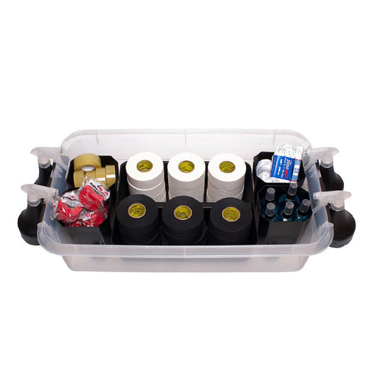 Materialkasse Hockey med låg & hjul – Til tape, snore & tilbehør