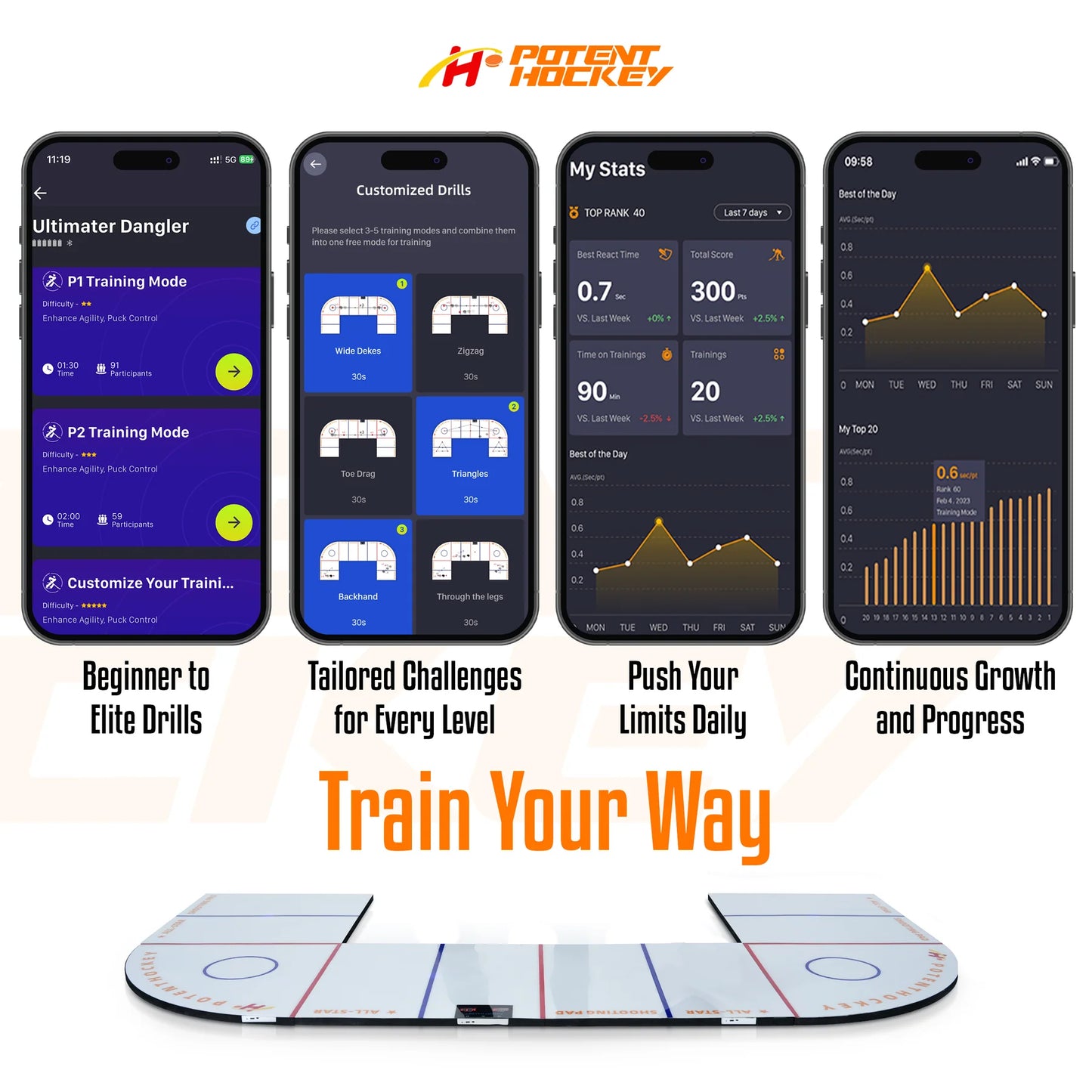 Klubteknik Digital 270 Ultimate Dangler – Interaktiv puckkontroltræning