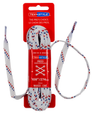 Tex-Style snørebånd, RØD Performance slim wax- Karton 36 stk